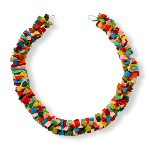 Knotted Felt Garland Decorative Wall Banner for All Occasions