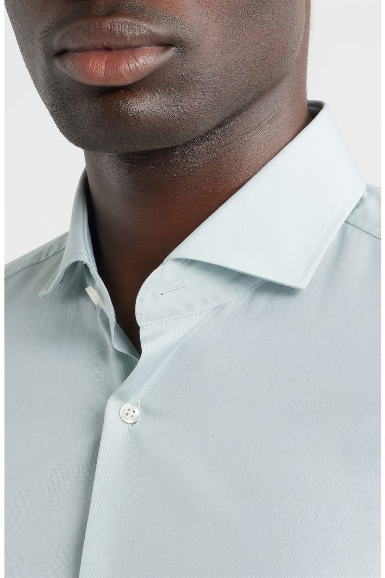 Hank Kent Slim Fit Cotton Dress Shirt, Alternate, color, OPEN GREEN