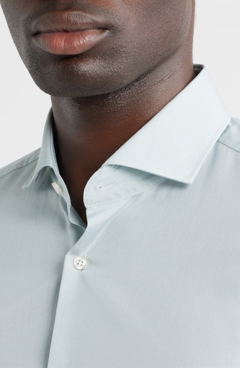 BOSS Hank Kent Slim Fit Cotton Dress Shirt, Alternate, color, Open Green