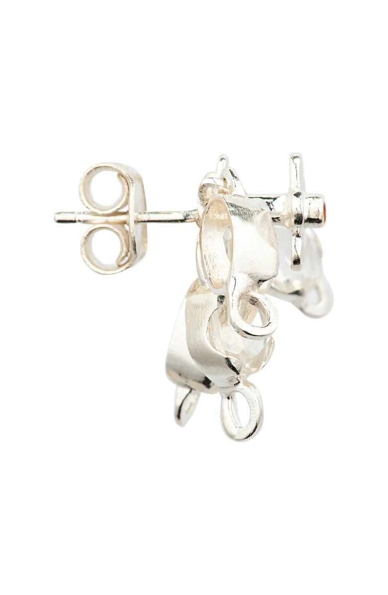 SHANA CAVE Flower & Leaf Cluster Earrings, Alternate, color, Clear Quartz And Citrine