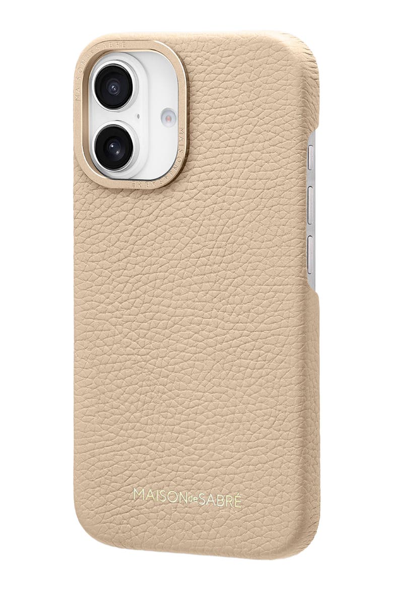 Leather Phone Case iPhone 16, Alternate, color, Saharan Nude