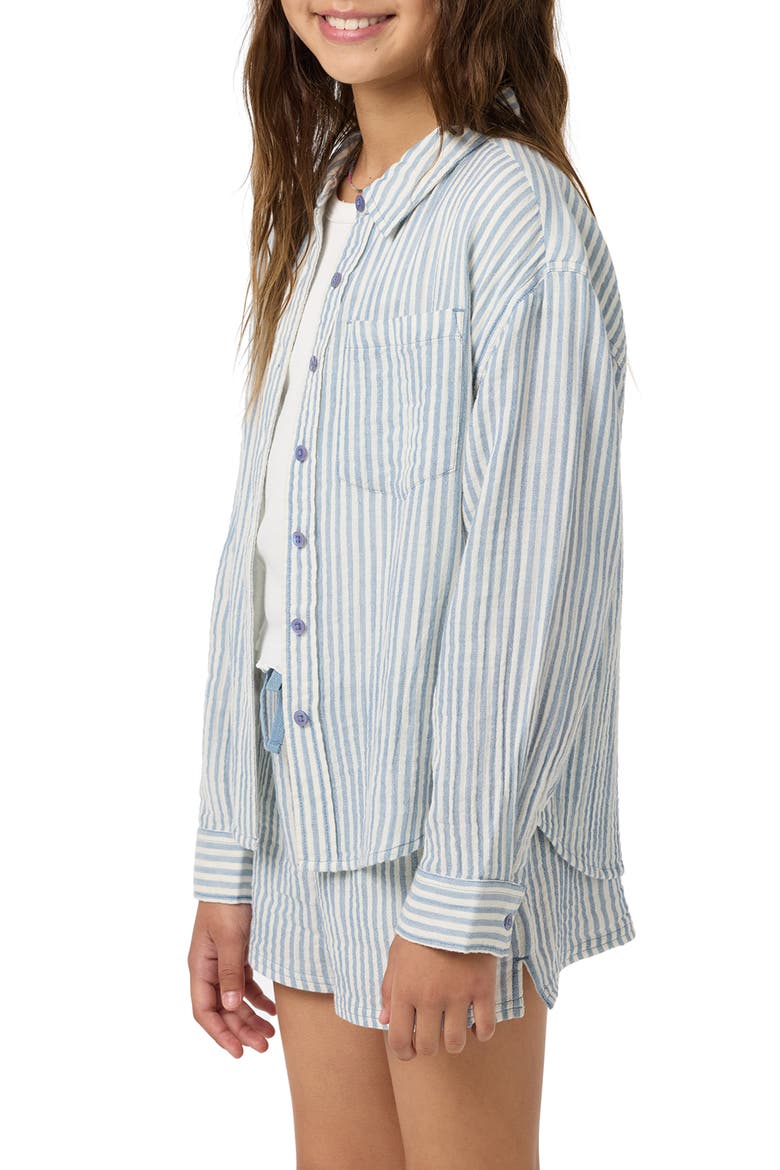 Kids' Leni Long Sleeve Stripe Shirt, Alternate, color, TOFU