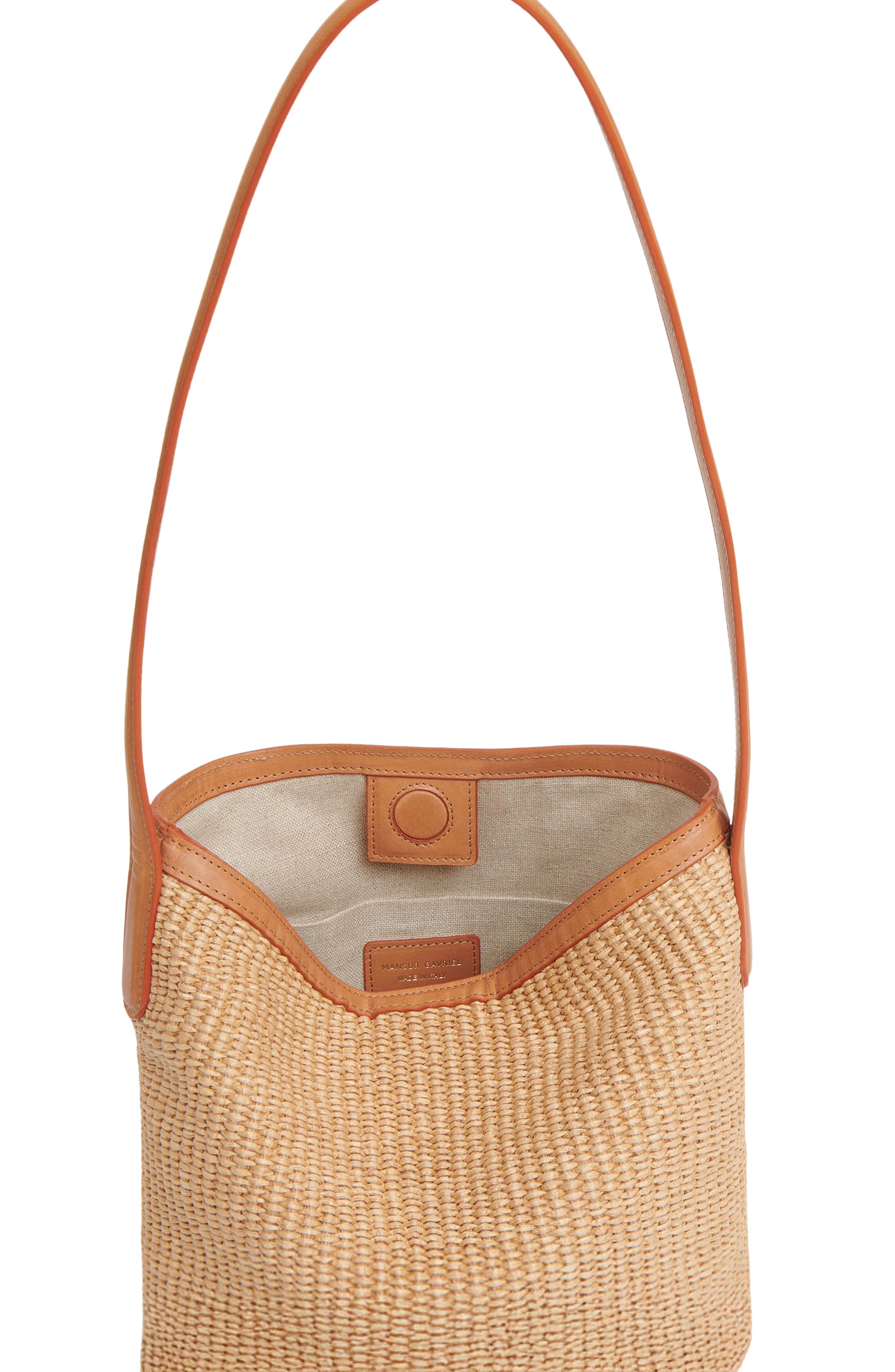 Mansur Gavriel Mini Everyday Raffia Cabas Hobo Bag, Alternate, color, 