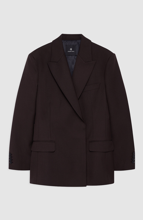 Anine Bing Aretha Blazer In Brown
