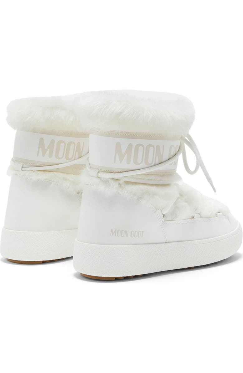Moon Boot<sup>®</sup> LTrack Faux Fur Water Repellent Boot, Alternate, color, White
