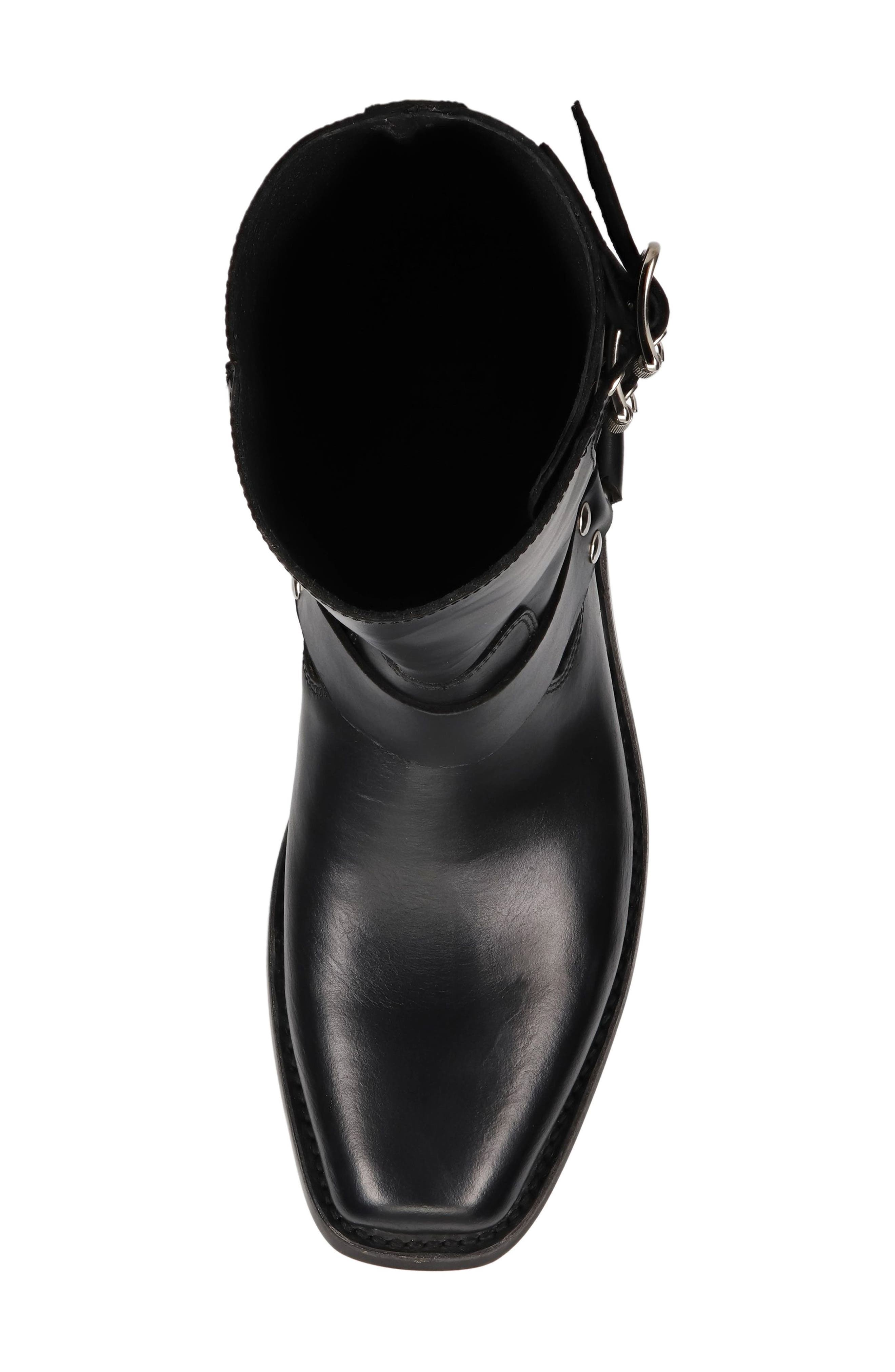 Frye Conway Moto Harness Boot, Alternate, color, Black