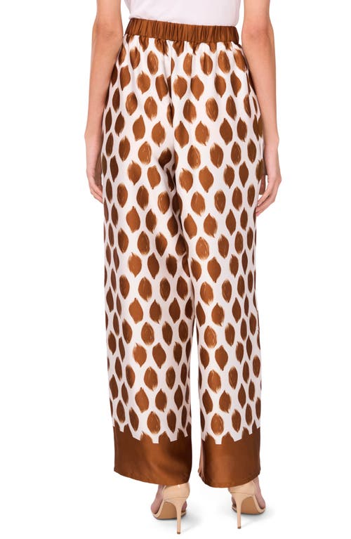 Halogen ® Wide Leg Pull-on Pants In Sugar Camel Dot Print