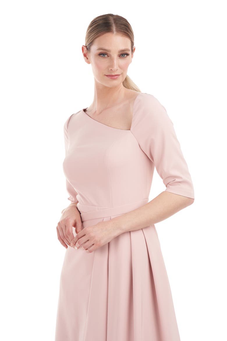 Vanessa Pleated Dress, Alternate, color, SOFT BLUSH
