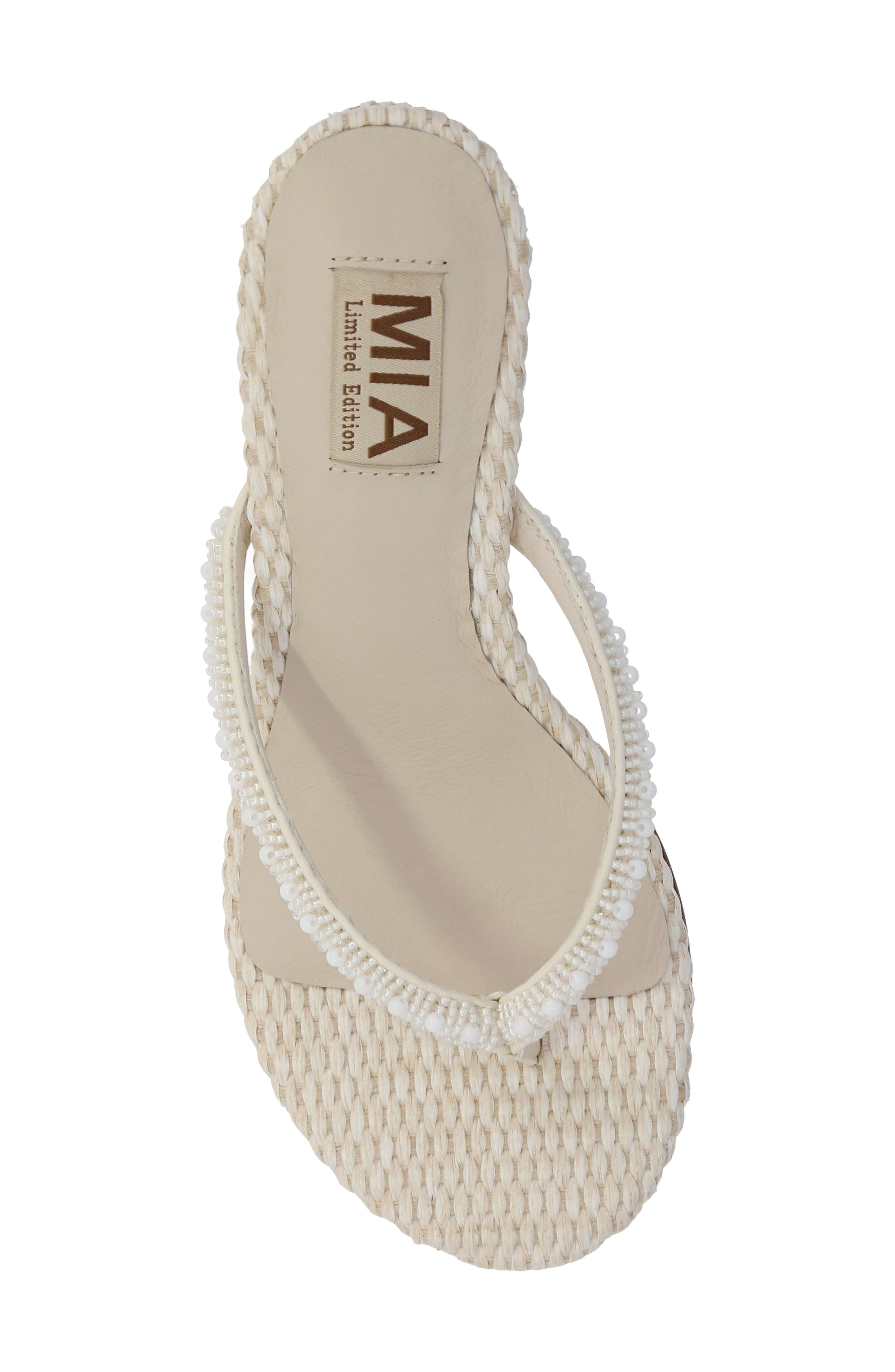 MIA Zilvia Sandal, Alternate, color, Bone Beads
