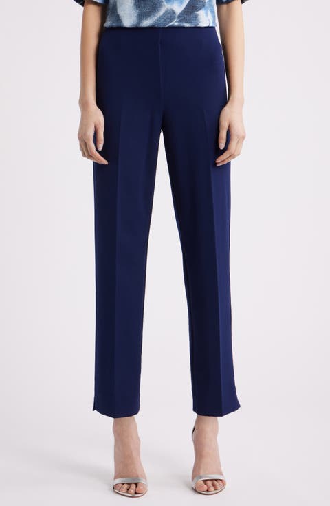 Hollywood Waist Straight Leg Ankle Pull-On Pants (Regular & Petite)