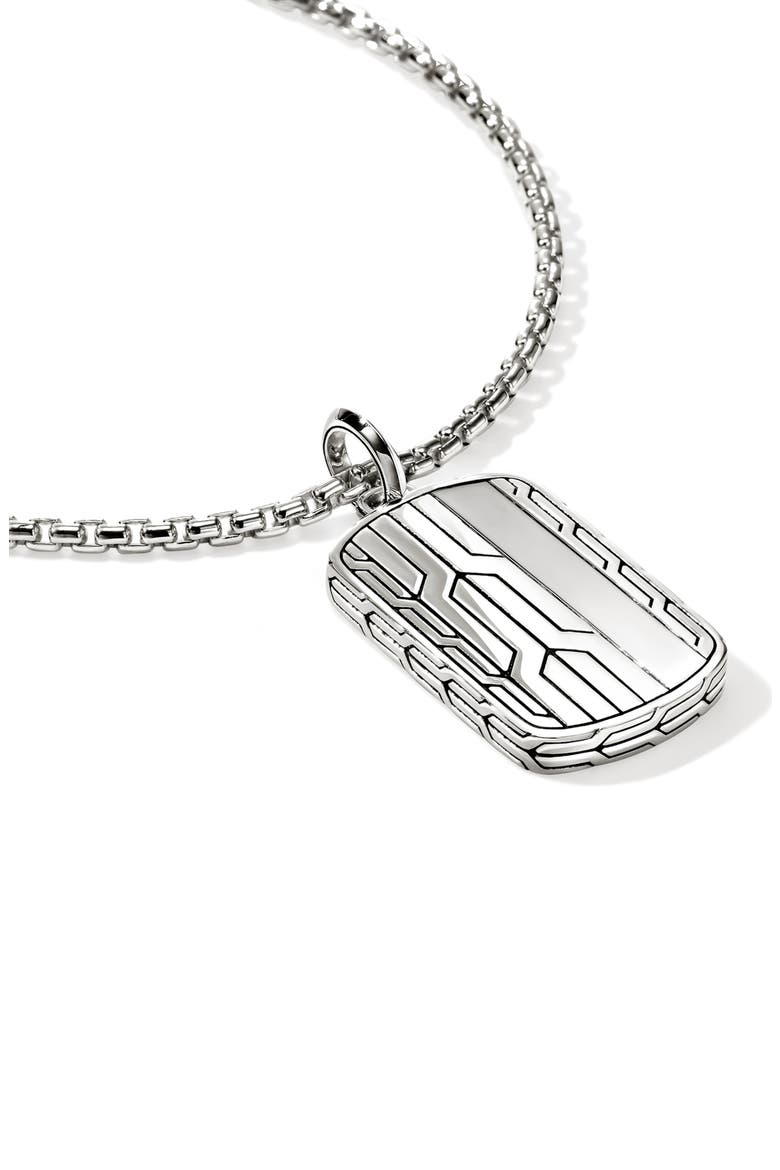 Icon 50 Tag Pendant Necklace, Alternate, color, SILVER