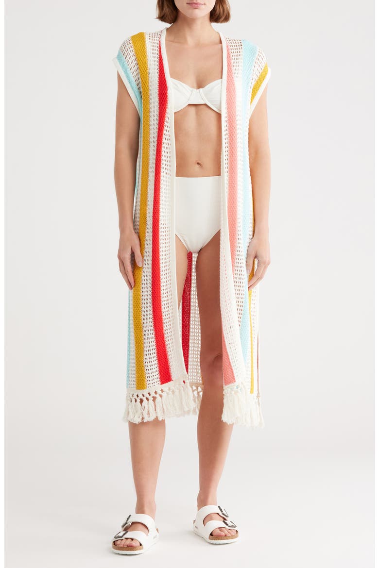 Amelia Cover-Up Duster, Main, color, WHITE MULTI