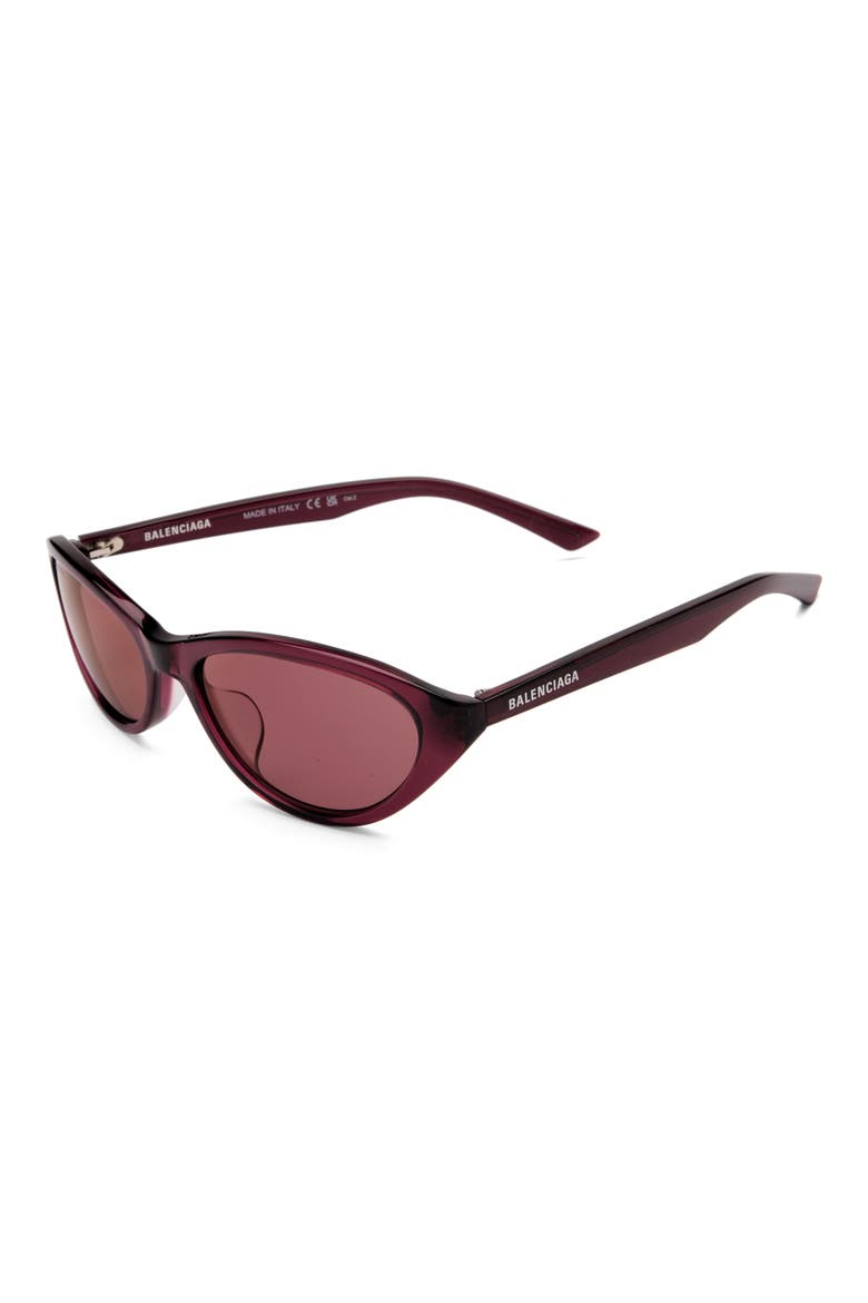 58mm Polarized Oval Sunglasses, Alternate, color, BURGUNDY BURGUNDY RED
