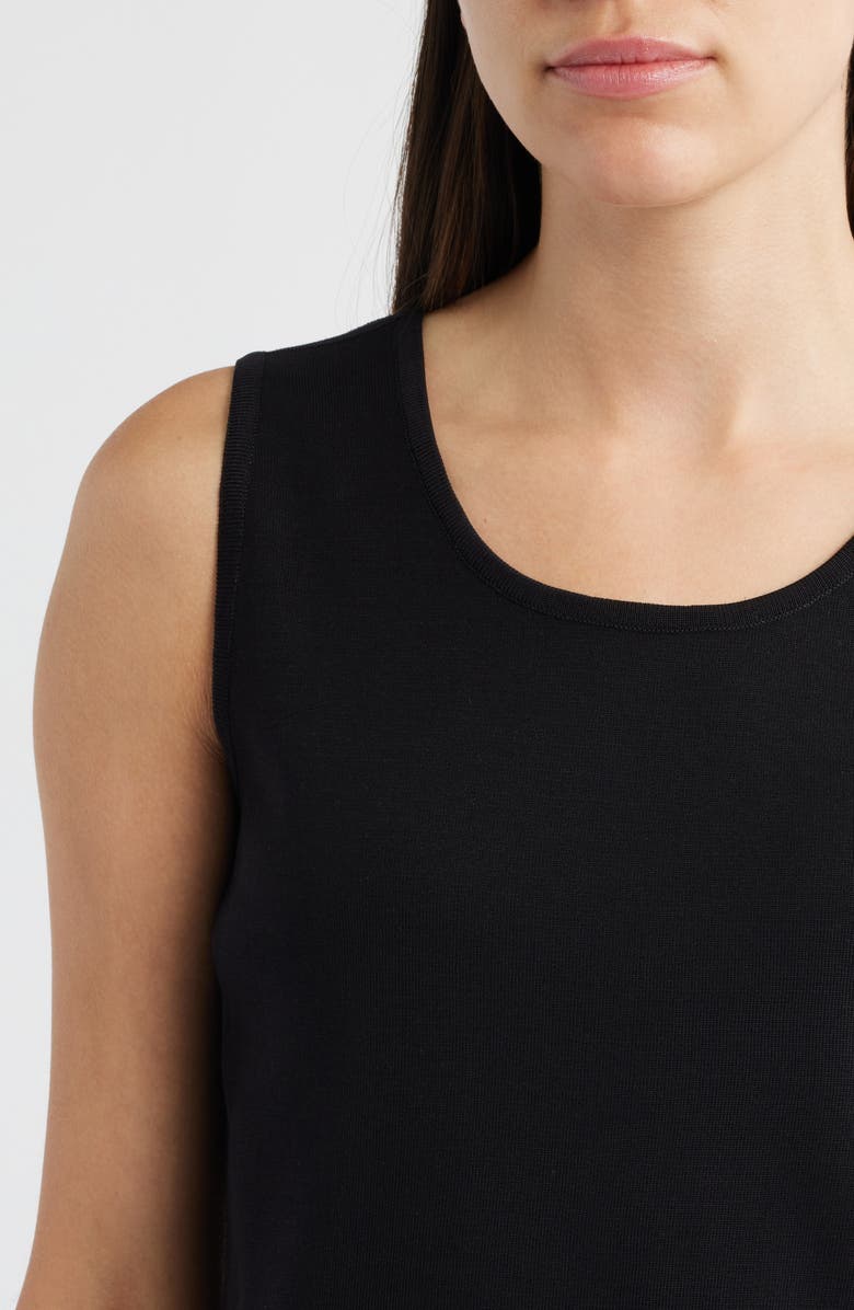 Misook Scoop Neck Tank, Alternate, color, Black