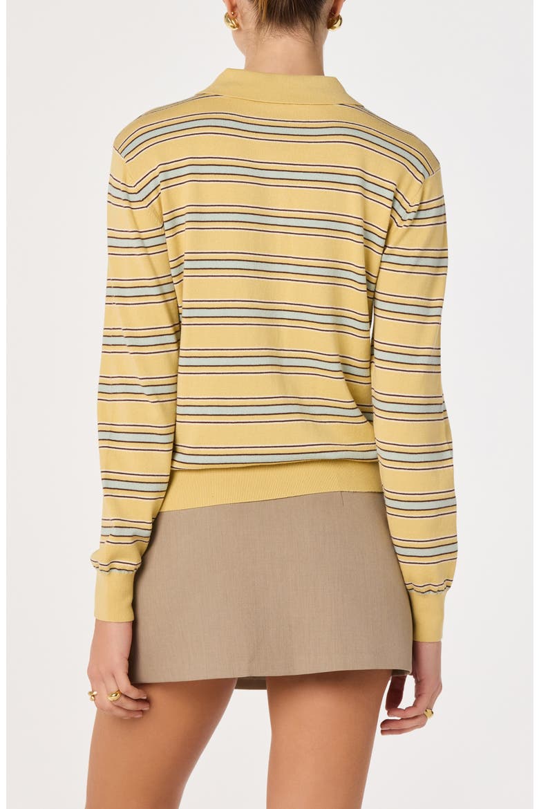 Dora Polo Sweater, Alternate, color, YELLOW STRIPE