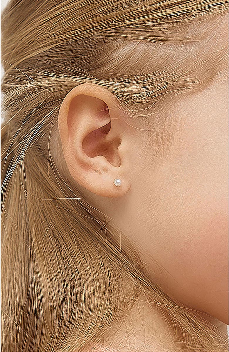 In Season Jewelry 14k Classic Cultured Pearl Earrings, Alternate, color, 