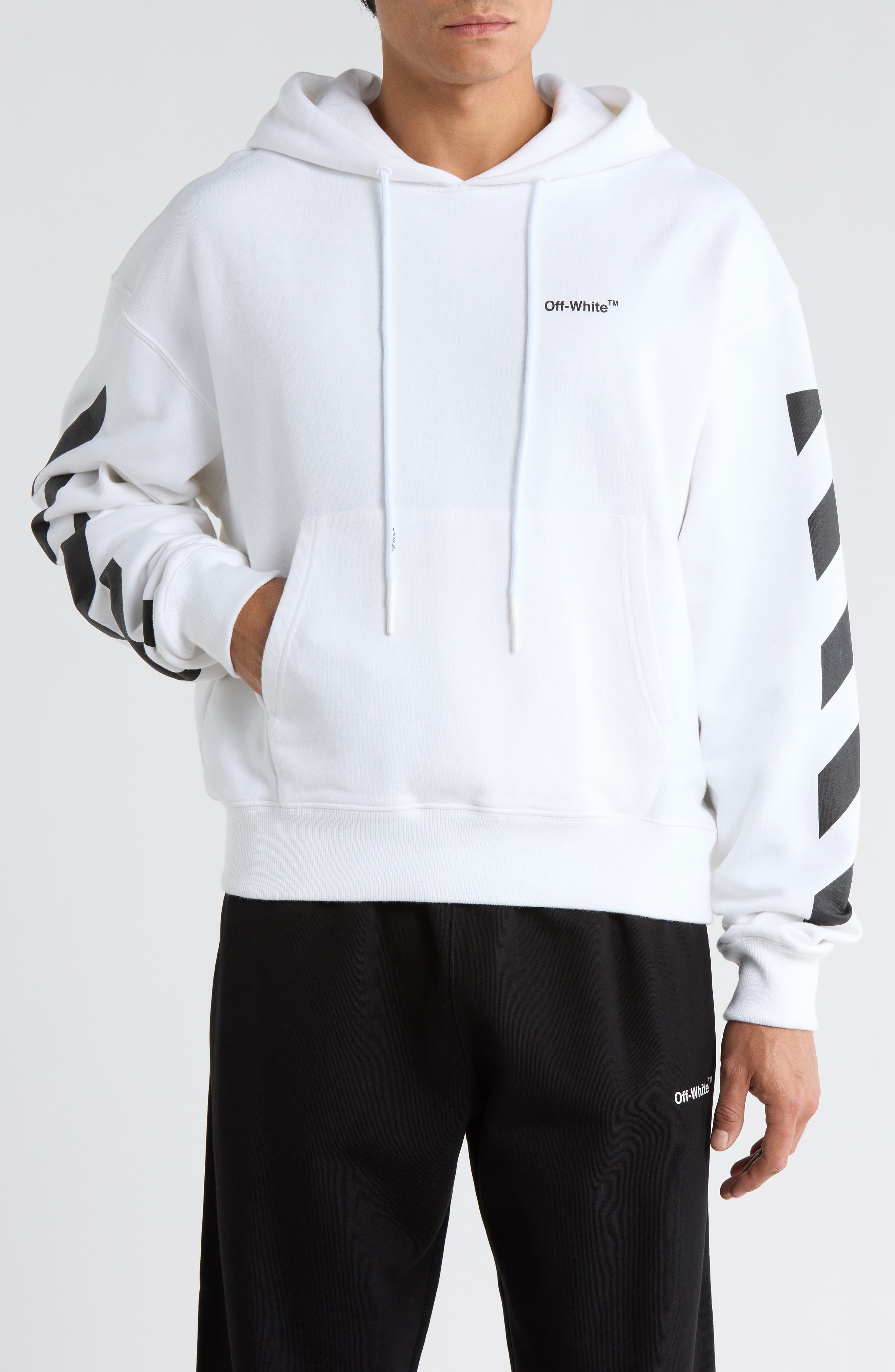 Off-White Diagonal Helvetica Graphic Hoodie