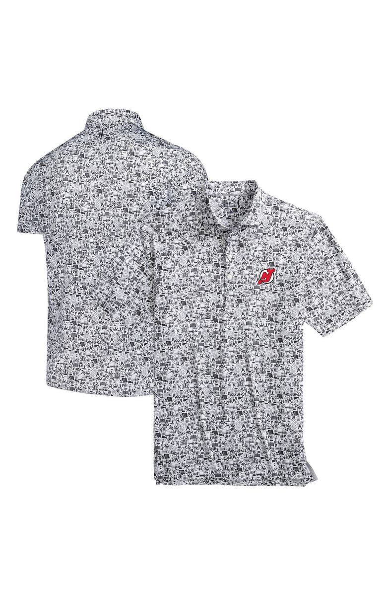 johnnie-O Men's johnnie-O Black/White New Jersey Devils Slapshot Polo, Main, color, Black