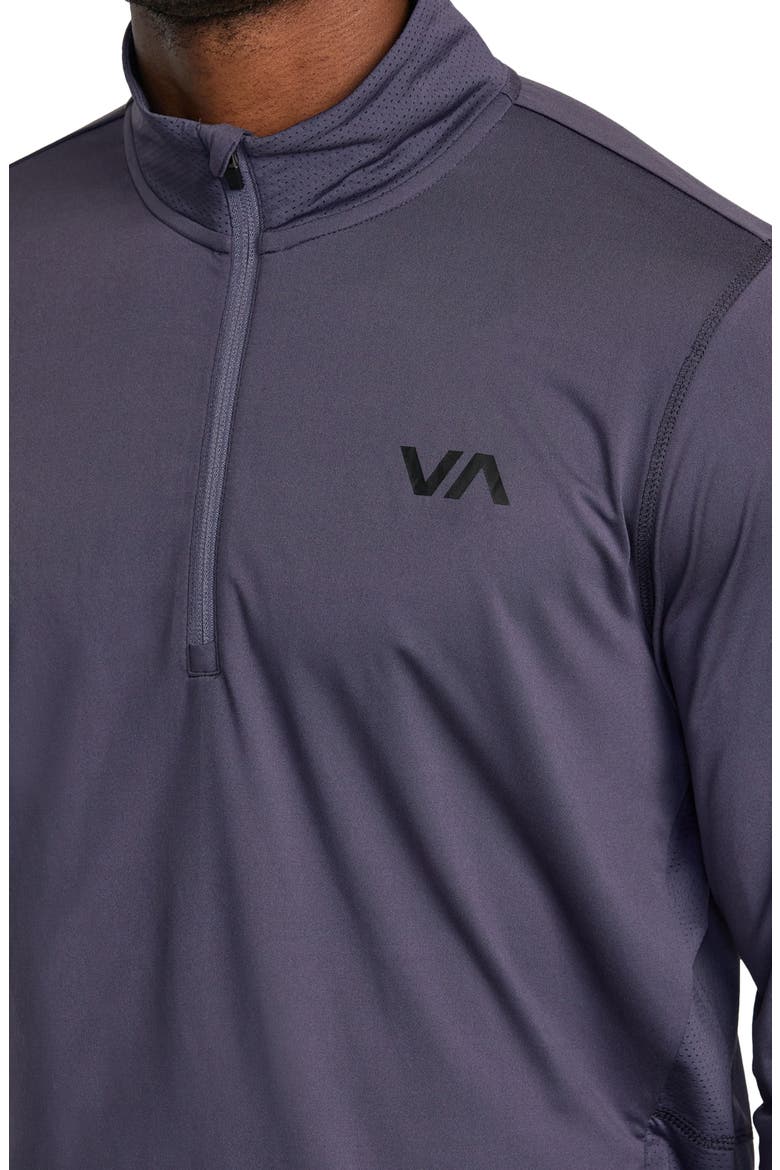 Recycled Polyester Blend Quarter Zip Pullover, Alternate, color, GRAY PURPLE