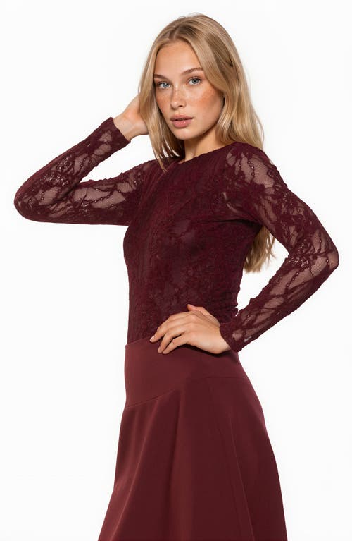 Alexia Admor Celine Stretch Lace Bodysuit In Multi
