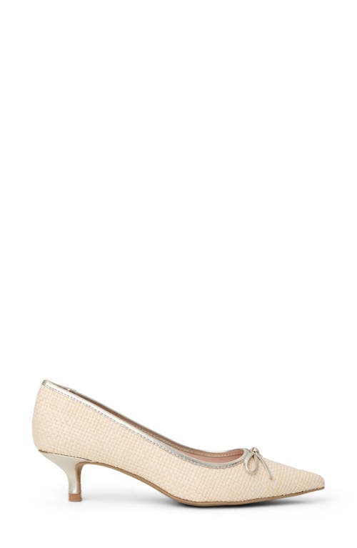 Jack Rogers Pammi Pointed Toe Kitten Heel Pump In Silver