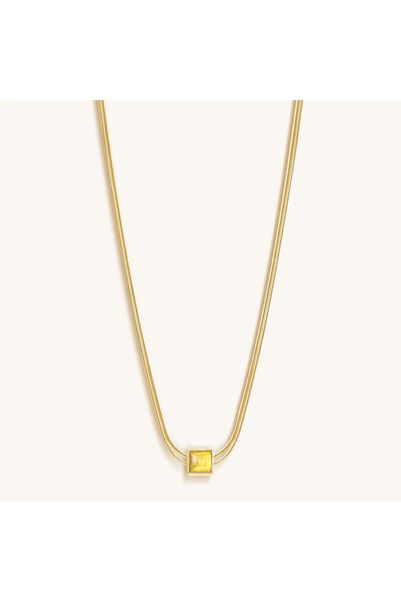 Awaken & Shine - Citrine Evil Eye November Birthstone Necklace, Alternate, color, Gold/Yellow