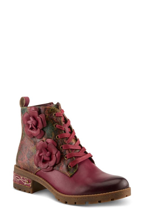 L'artiste By Spring Step Martinela Combat Boot In Multi
