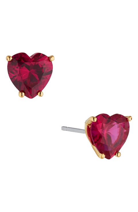 Modern Love Heart Stud Earrings