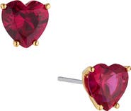Nadri Modern Love Heart Stud Earrings