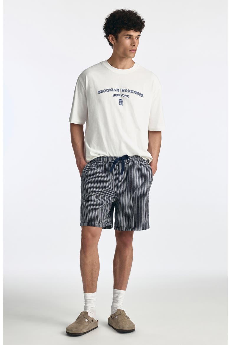 Indigo Stripe Shorts, Alternate, color, INDIGO STRIPE