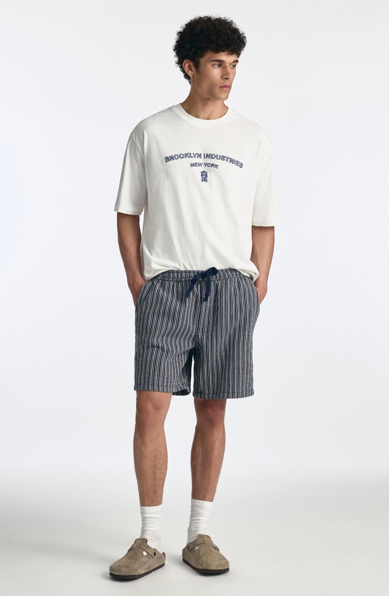 Brooklyn Industries Indigo Stripe Shorts, Alternate, color, Indigo Stripe
