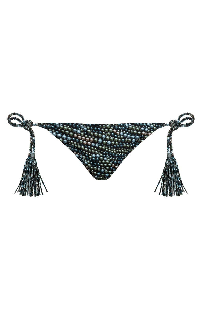 Vilebrequin Women's Pearl Jersey Rope Tresses Mini Brief Bikini Bottom, Alternate, color, Noir