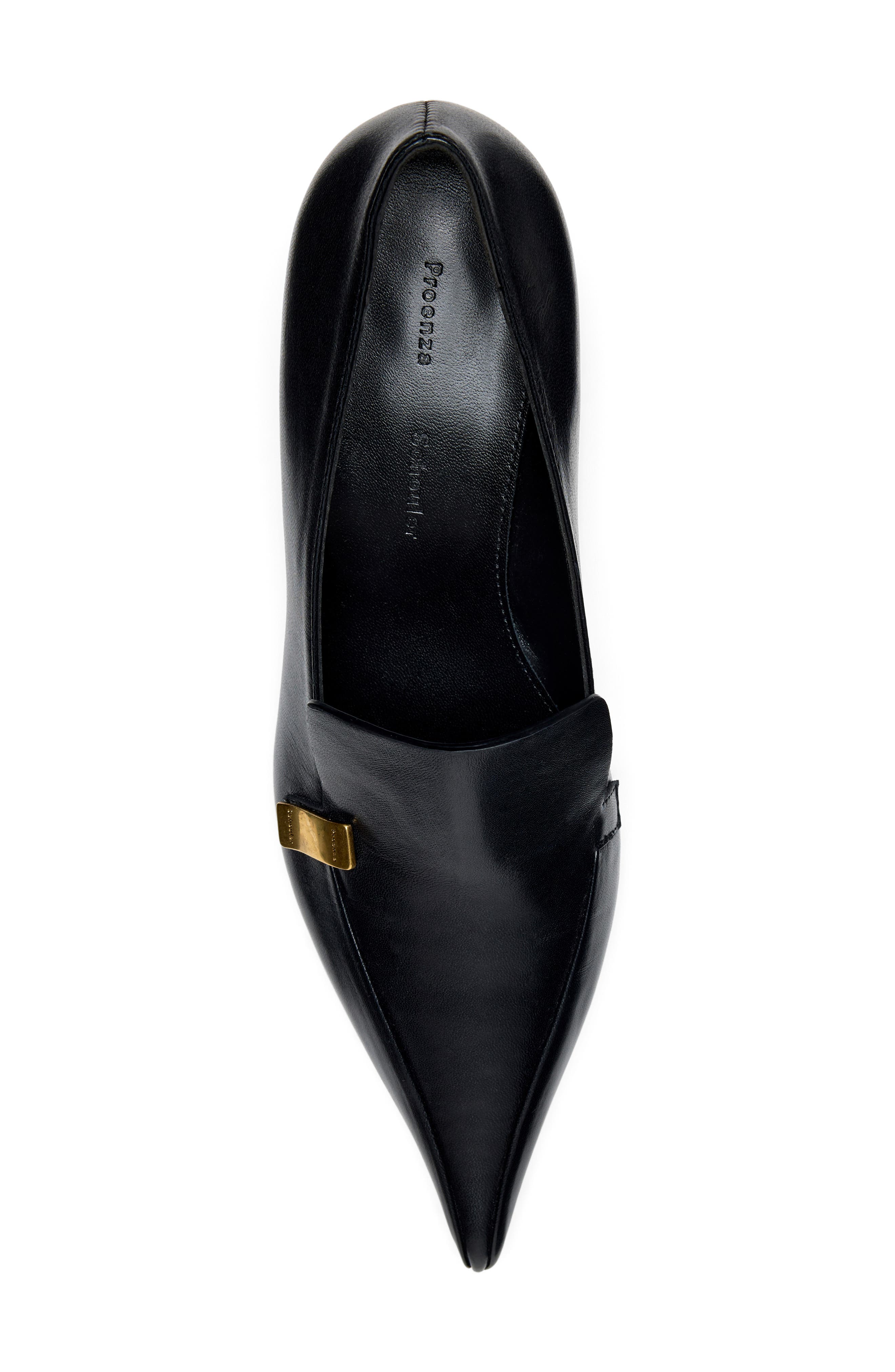 Slash Kitten Heel Loafer Pump, Alternate, color, BLACK