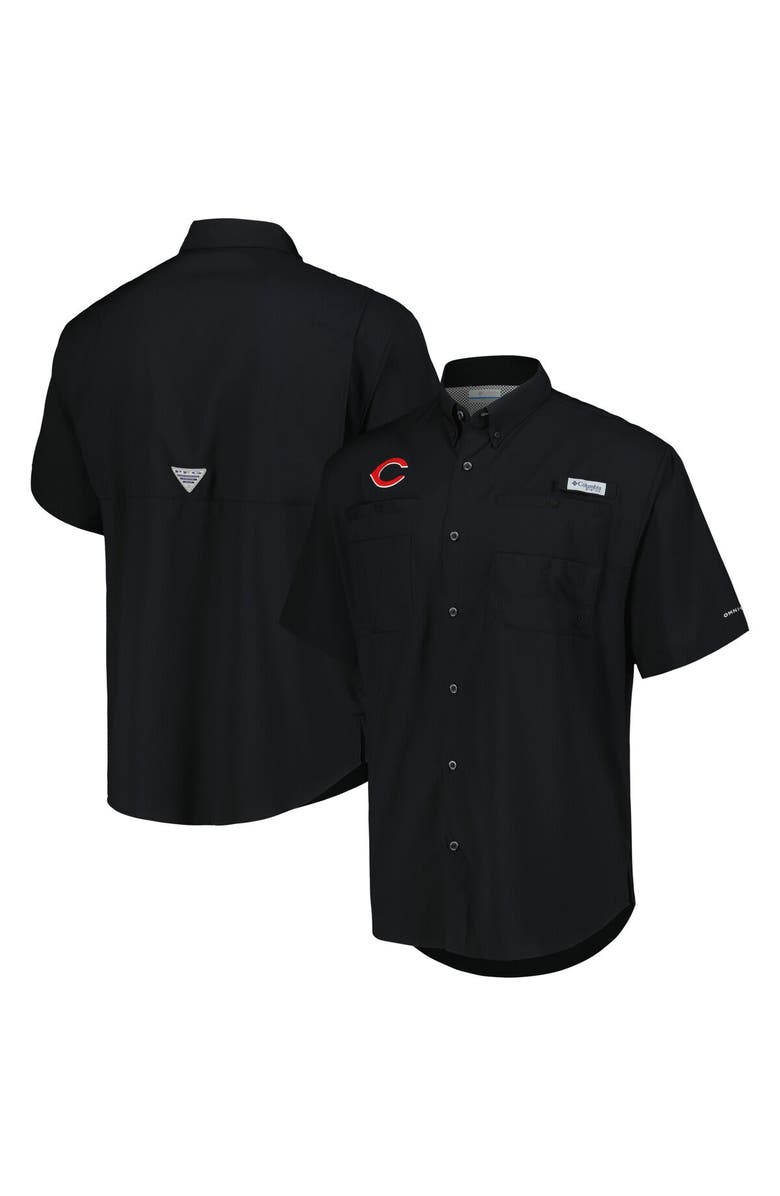 Columbia Men's Columbia Black Cincinnati Reds Tamiami Omni-Shade Button-Down Shirt, Main, color, Black