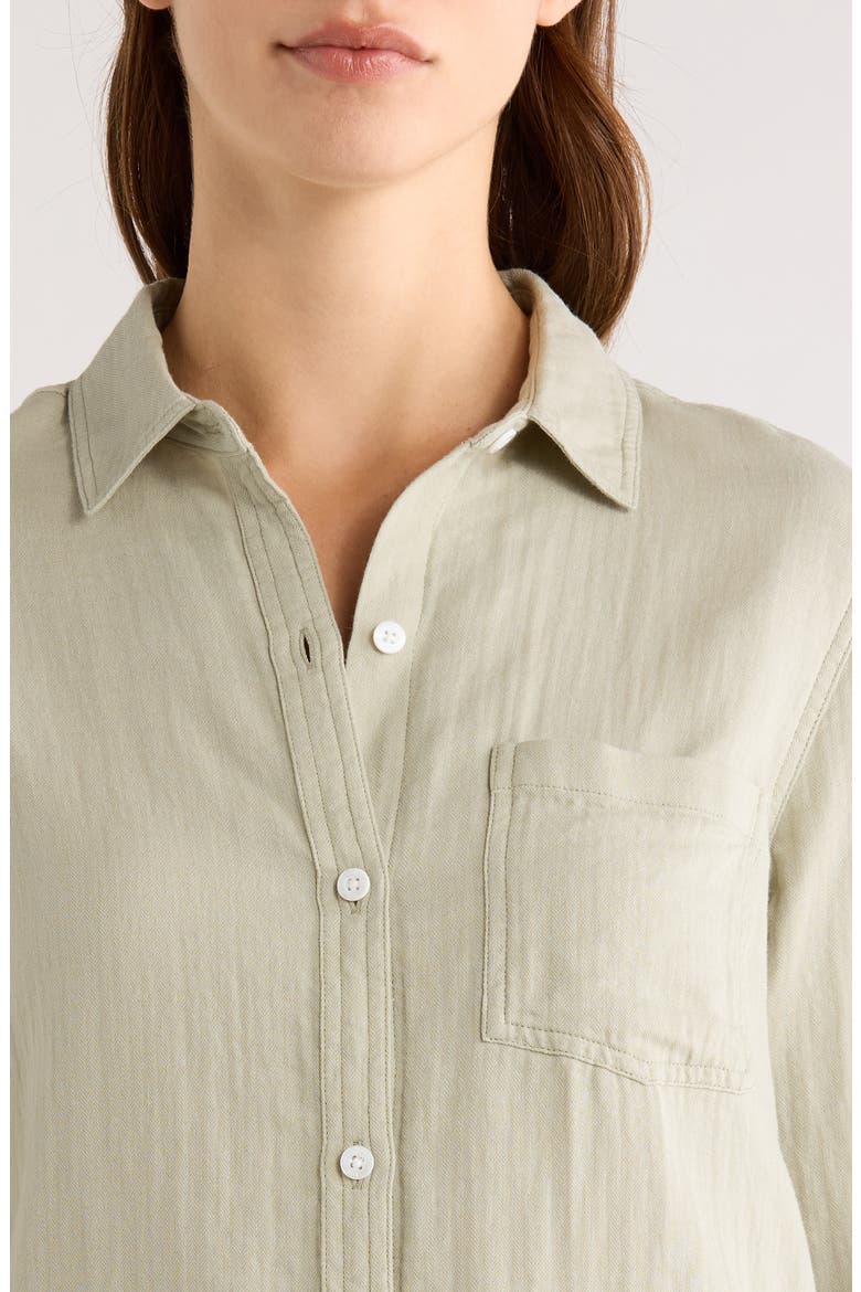 Freeman Cotton Button-Up Shirt, Alternate, color, VINTAGE SAGE