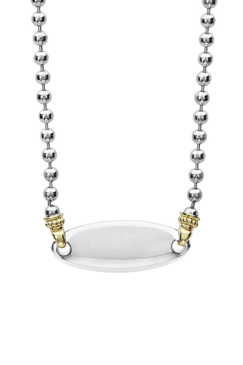 Beloved Oval Plate Chain Necklace, Alternate, color, SILVER