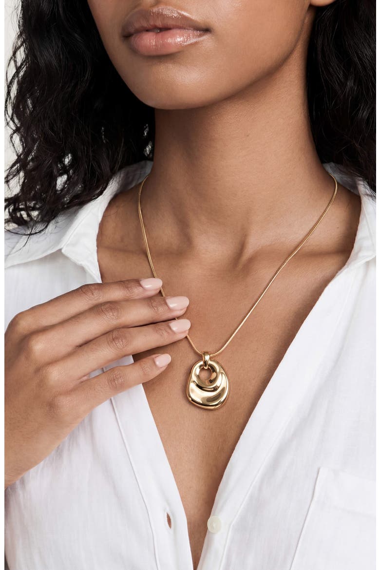 Liquid Pendant Necklace, Alternate, color, GOLD