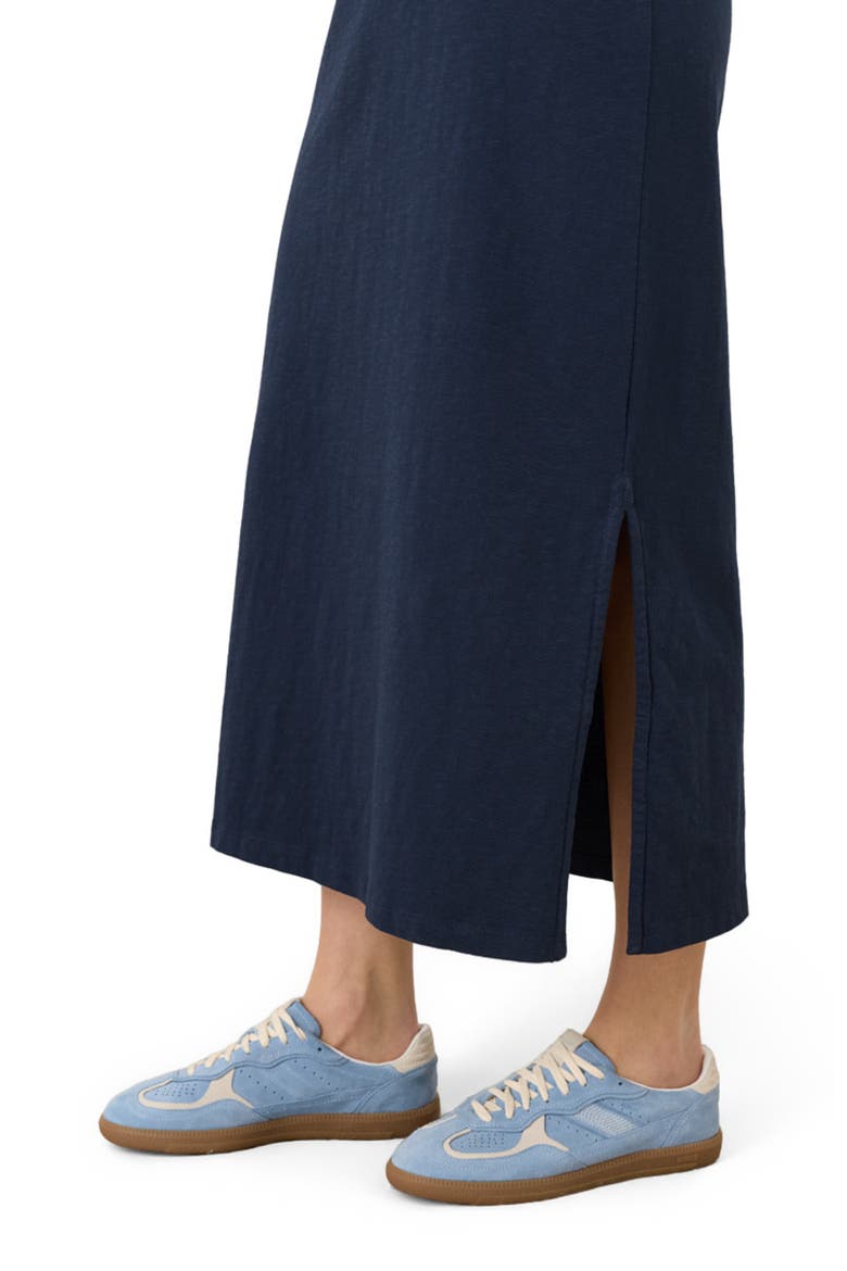 Organic Cotton Soft-Slub Essential Muscle Tee Maxi Dress, Alternate, color, Navy