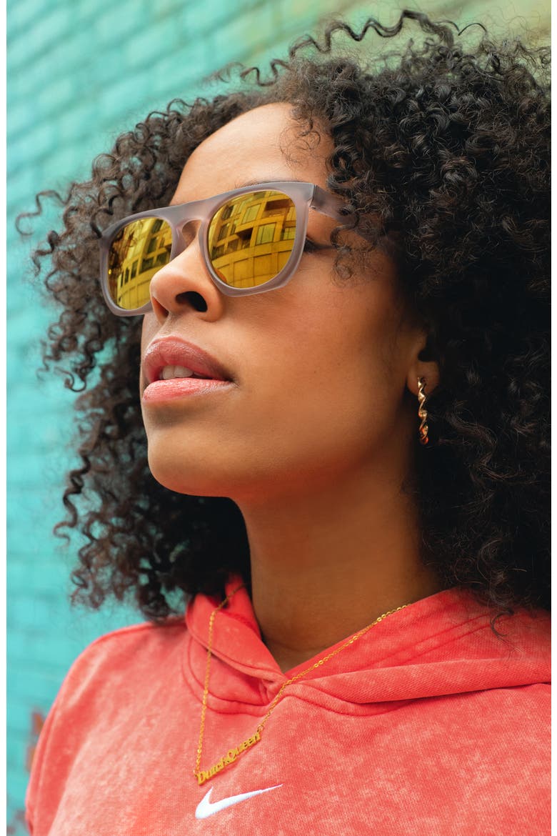 Flatspot XXII 52mm Geometric Sunglasses, Alternate, color, MATTE AMETHYST ASH/ BRONZE MIR