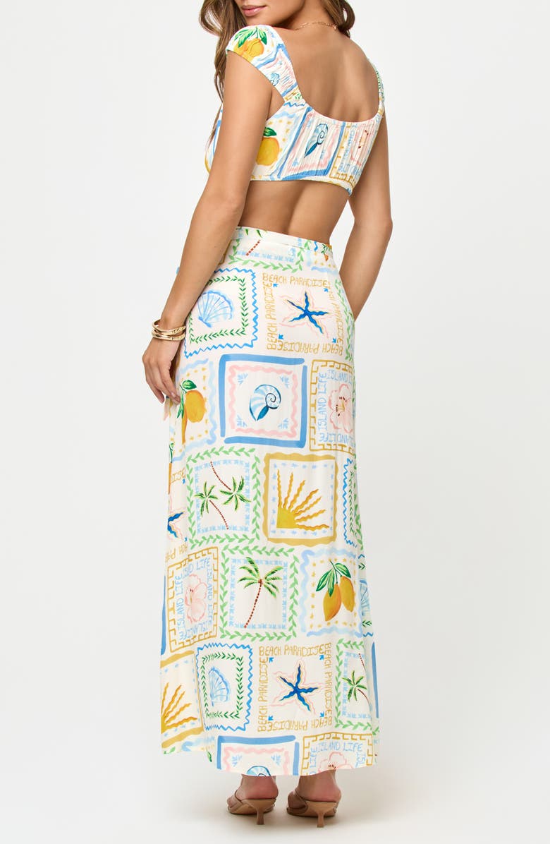 LSPACE Ever Cover-Up Crop Top, Alternate, color, Wish You Were Here