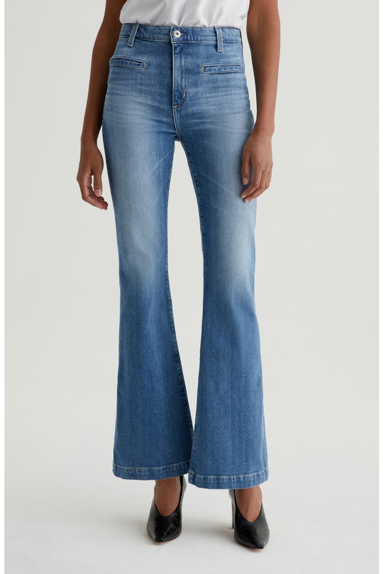 Desi High Waist Flare Jeans, Main, color, IRIS