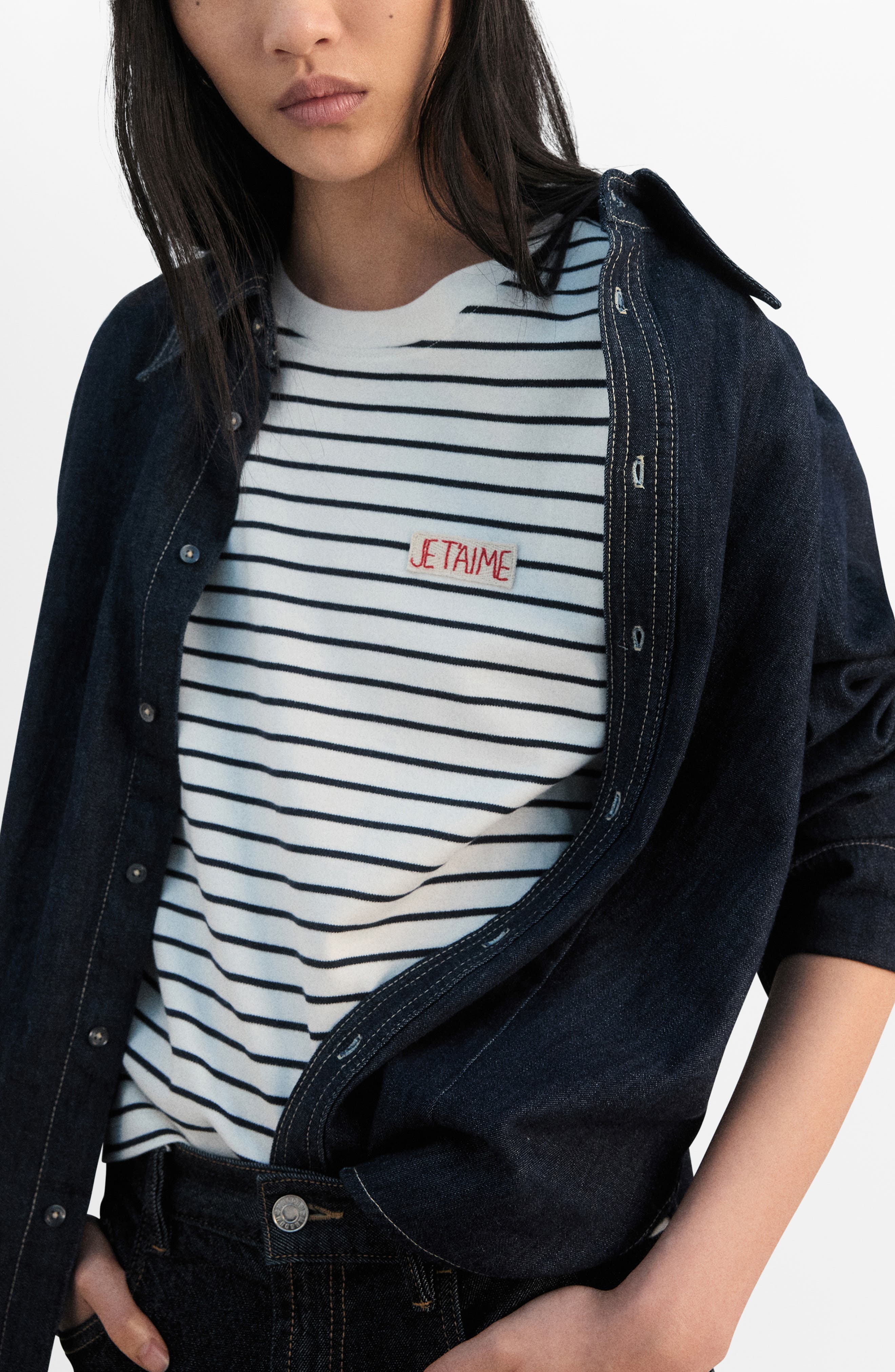 Embroidered Stripe Top - image 2