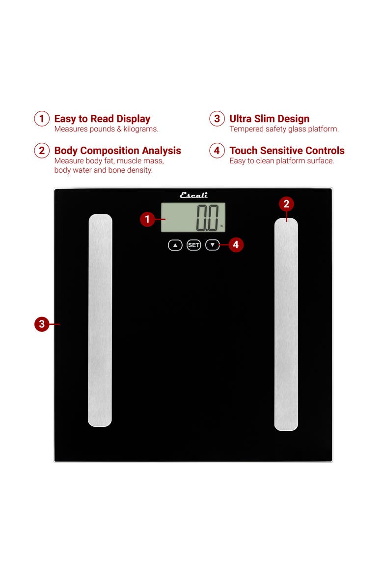 Complete Health Body Composition Scale, Alternate, color, Black