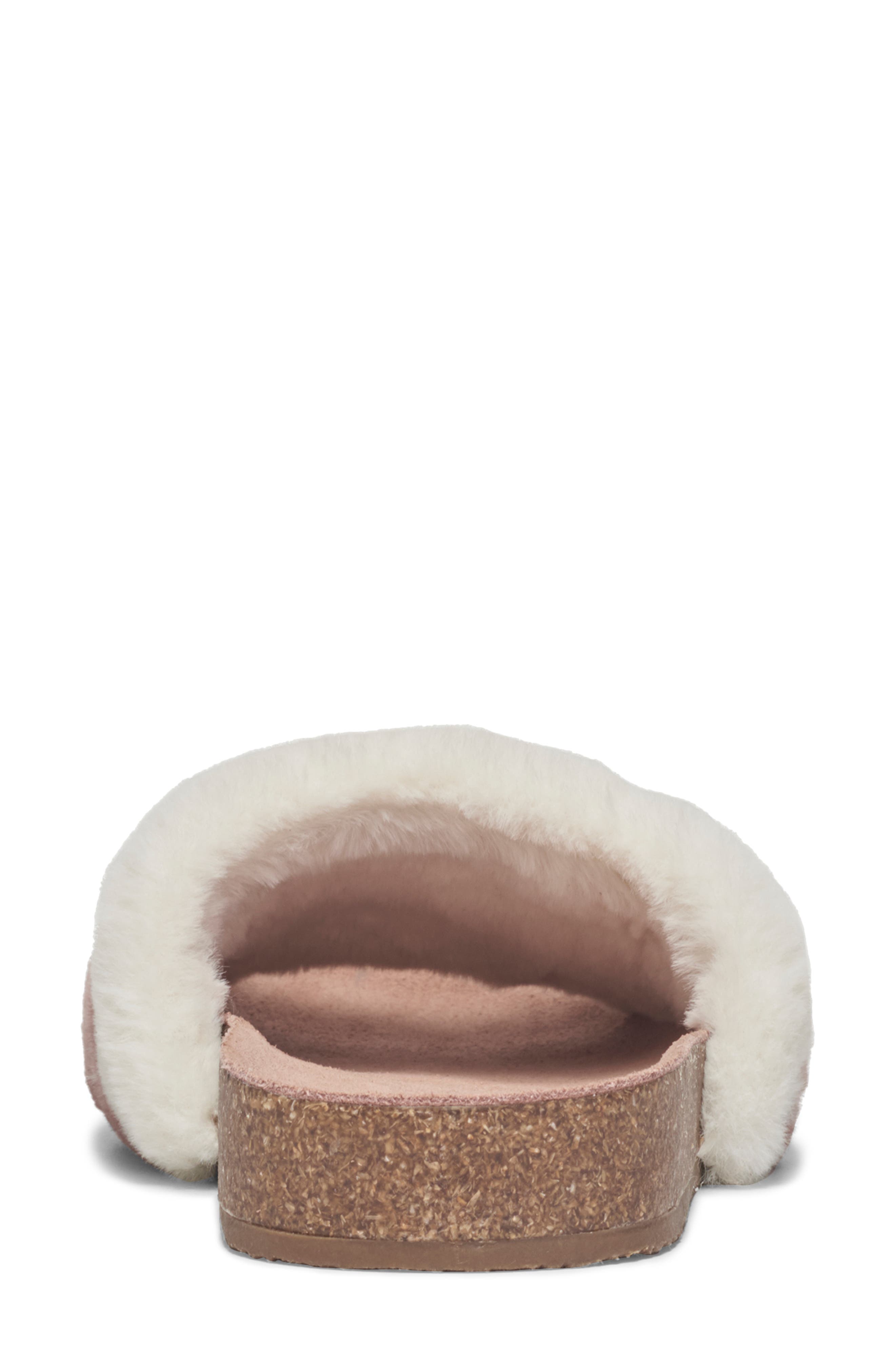 Splendid Robin Stripe Faux Fur Slide Sandal, Alternate, color, 