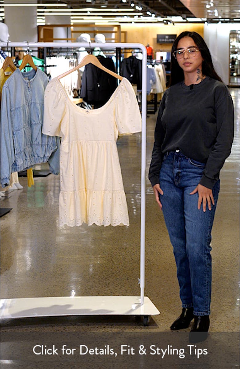 San Carlos La Joya Embroidered Cotton & Linen Minidress, sales video thumbnail