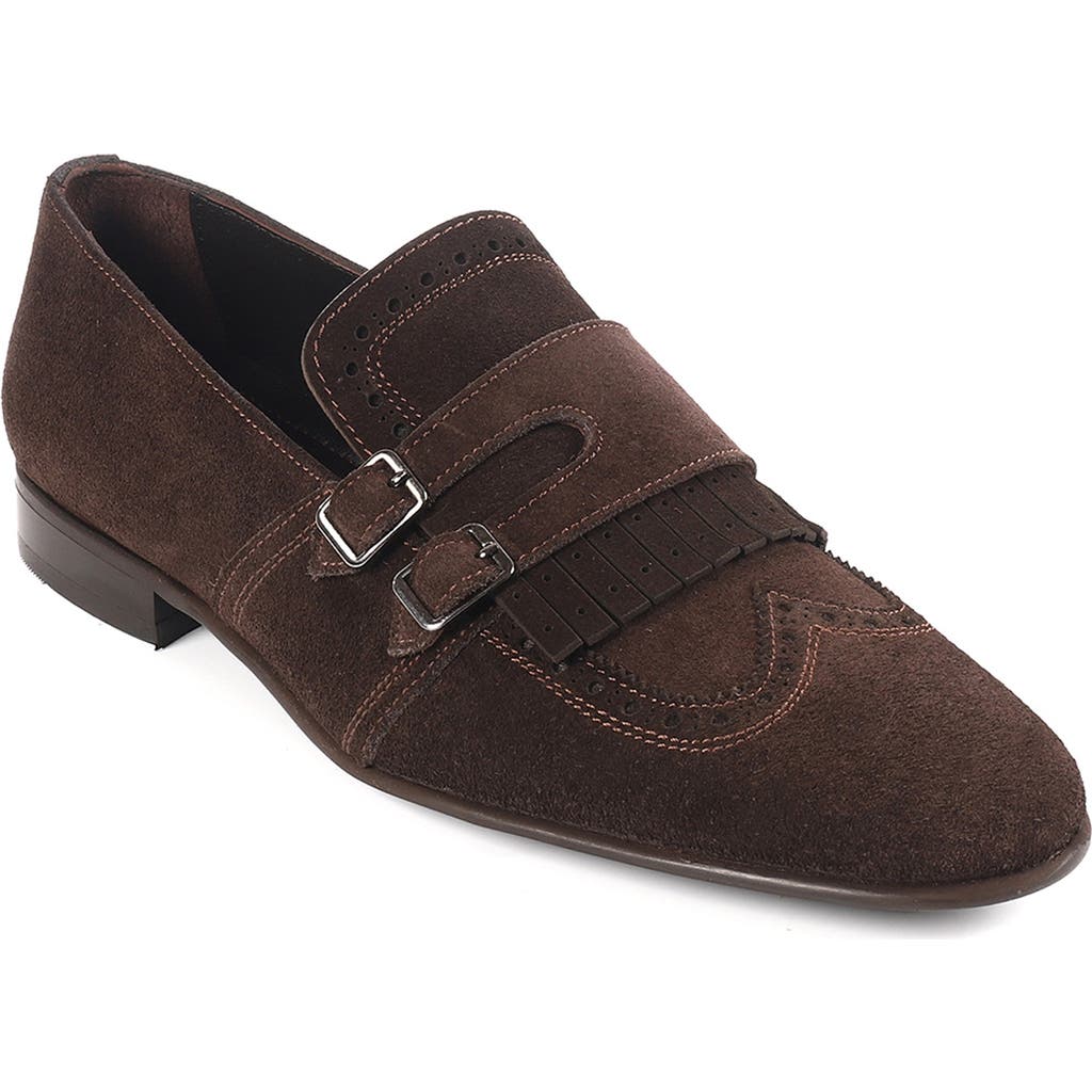 Vellapais Nexus Kiltie Fringe Monk Shoe In Brown