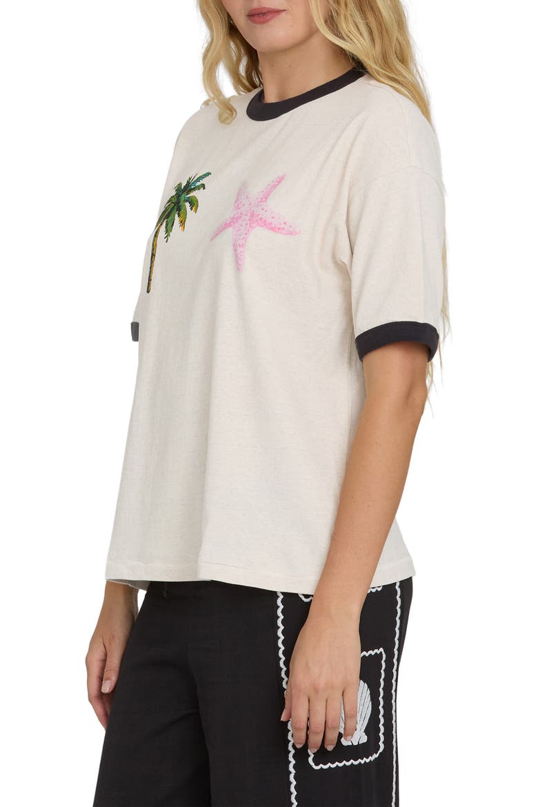 Fun Paradise Ringer Graphic T-Shirt, Alternate, color, WHITE CAP