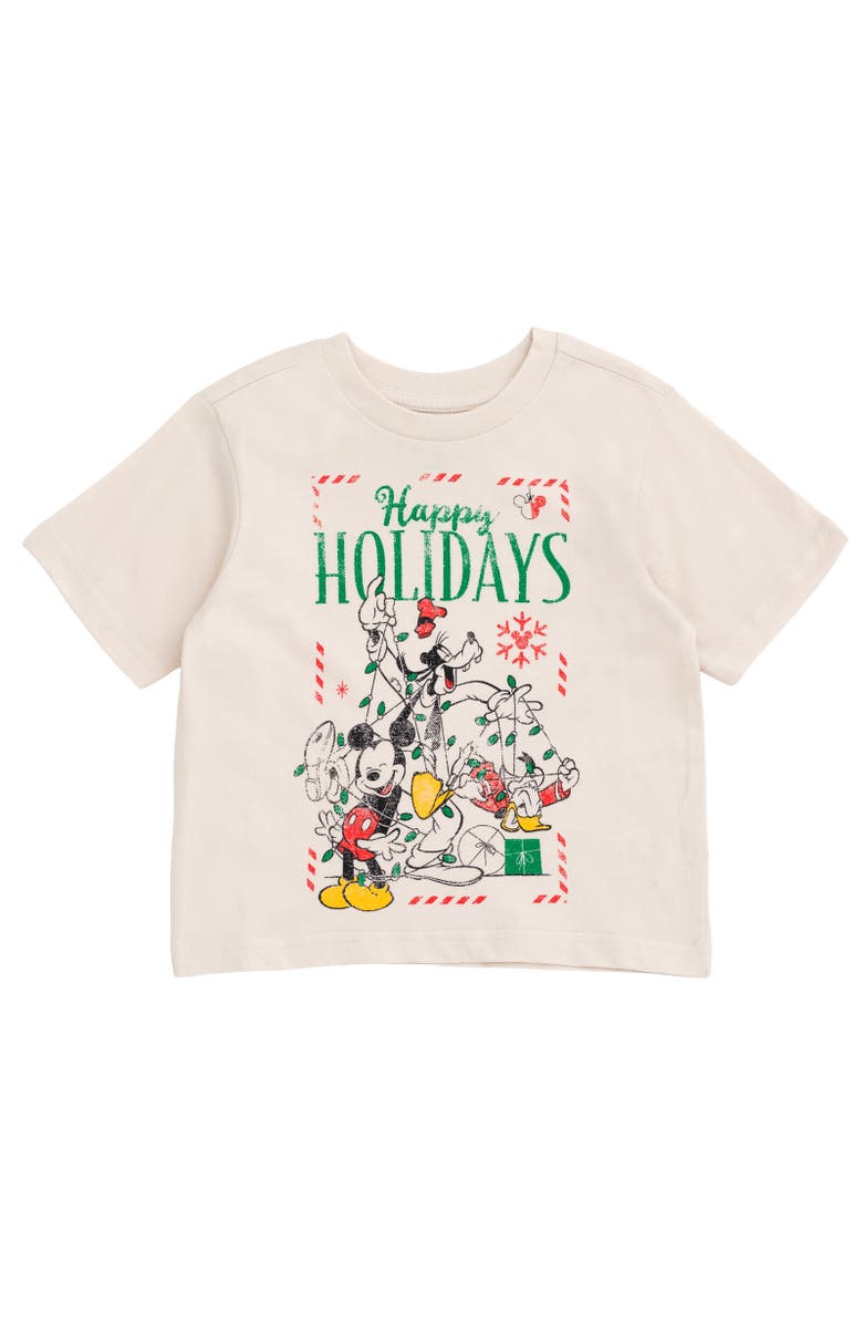 Disney Mickey Mouse & Friends T-Shirt, Main, color, Beige