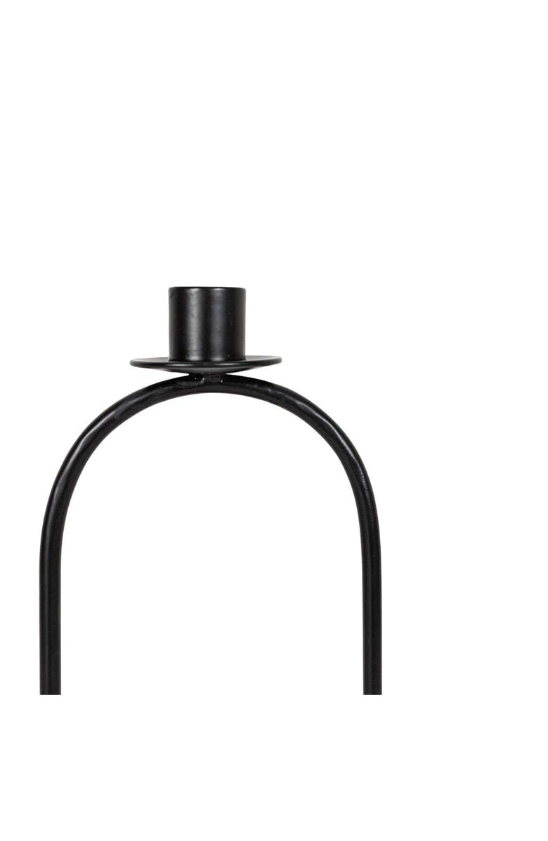 Foreside Home and Garden Tall Oval Taper Candle Holder Black Metal, Alternate, color, Black