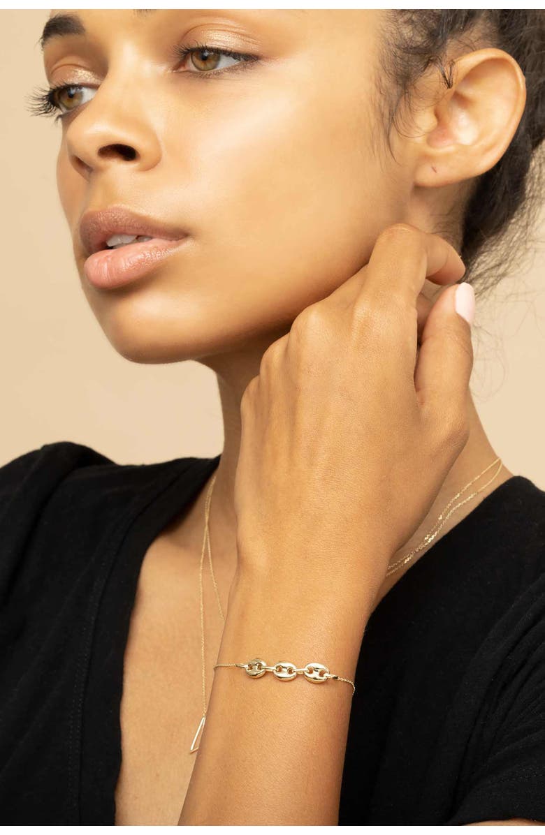 Oradina 14K Yellow Gold Majestic Mariner Center Cut Bracelet, Alternate, color, Yellow Gold